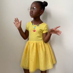 Yellow tulle dress